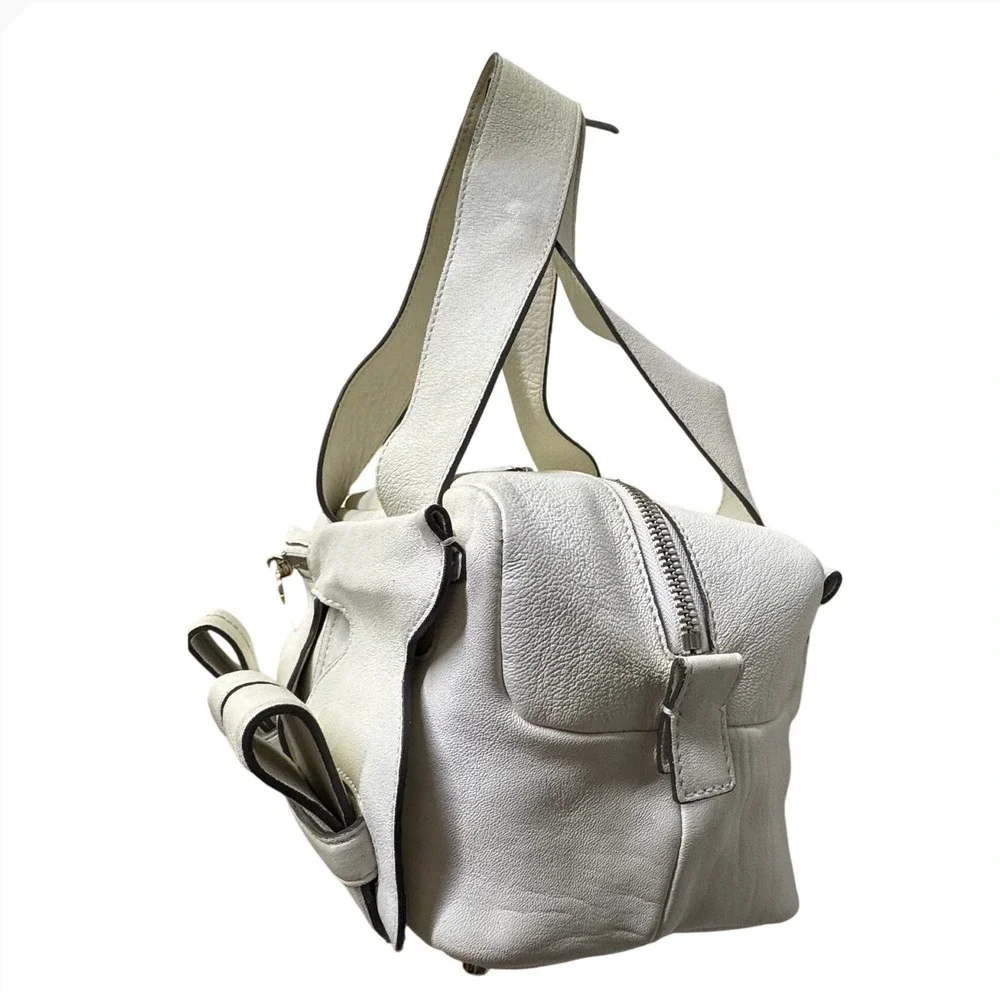 Chloe Saskia White Leather Shoulder Bag Silver Hardware‎ Italy Y2K